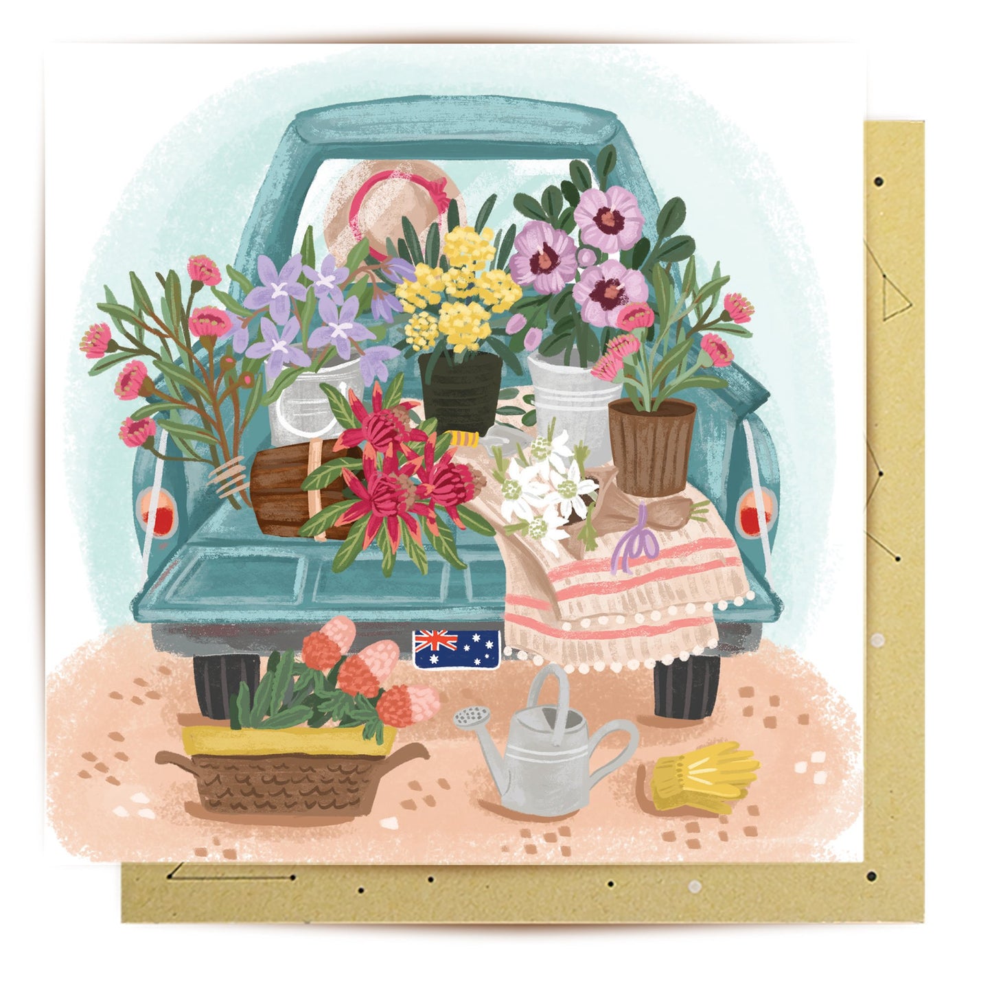 Greeting Card Flower Truck