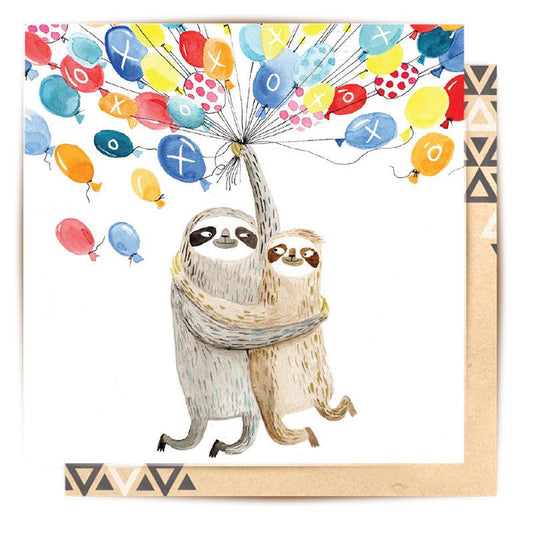 Mini Card Sloth Balloons